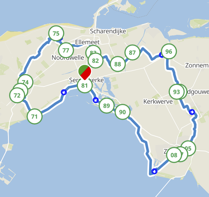 Fietsroute vanuit de Proeftuin Zeeland